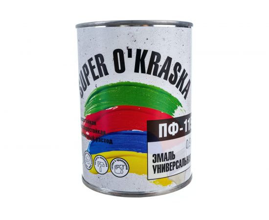 Эмаль super maler ПФ-115 белый глянцевый 0,9кг Лк-00005637 – изображение 2