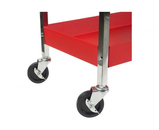 Тележка инструментальная (3 секции, красная, на колесах, с открытым отсеком) JTC S1073 – изображение 2