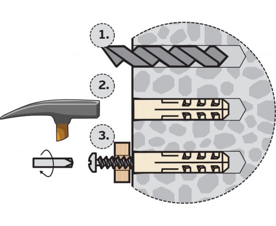 Нейлоновый дюбель ЕВРОПАРТНЕР PND-10L 15 шт. 1 0720 2 – изображение 2