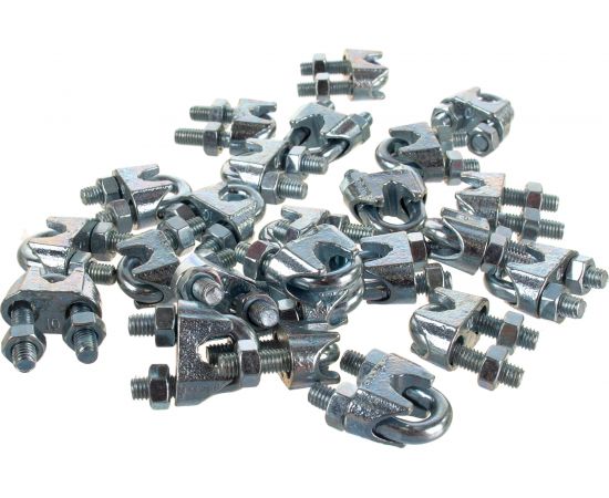 Зажим троса DIN 741 оцинкованный 25 шт. (10 мм; ТФ5) Зубр 4-304415-10 – изображение 2