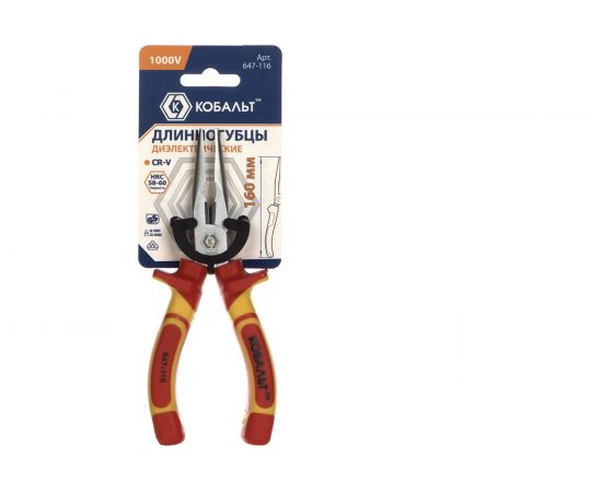Длинногубцы диэлектрические 160 мм КОБАЛЬТ 647-116 – изображение 3