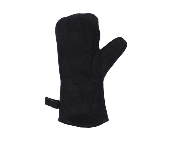 Спилковые двупалые рукавицы сварщика Optima ТРЭК черный HBW-012 – изображение 3