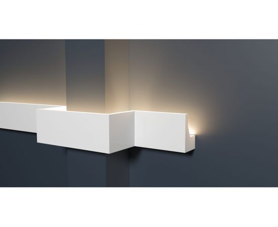 Потолочный карниз Decor-Dizayn ударопрочный влагостойкий под LED подсветку 40Х25Х2000 мм DD616 – изображение 3