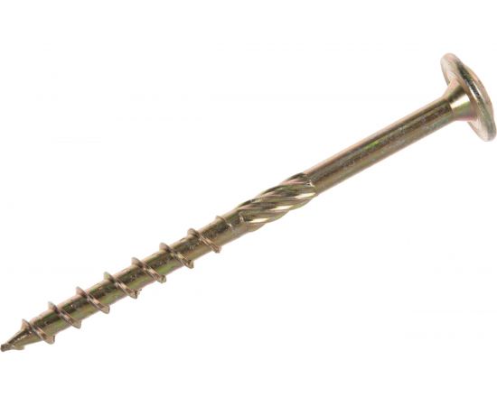 Шуруп Rusconnect CT 06080 с/нарез. д/дерева, прессшайба 6х80 200 шт. Желтый цинк 320608i – изображение 4