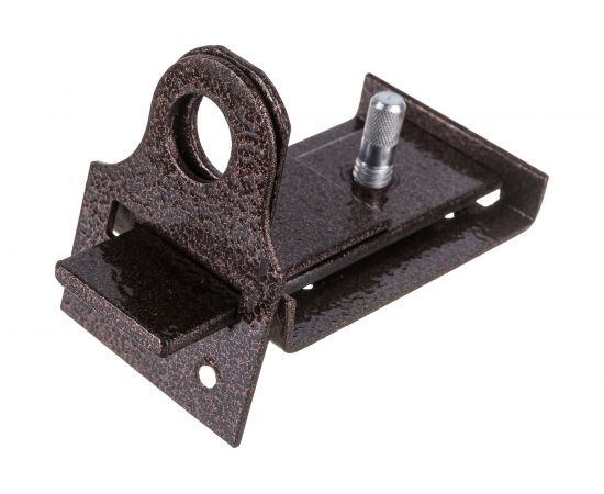 Накладной универсальный засов с проушинами Делга (медь; с плоским ригелем; 103 мм) Д823 – изображение 4