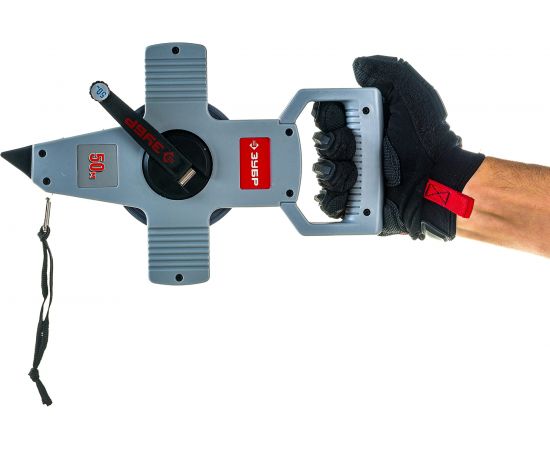 Геодезийная мерная лента 50мх10мм ЗУБР 34181-050 – изображение 5