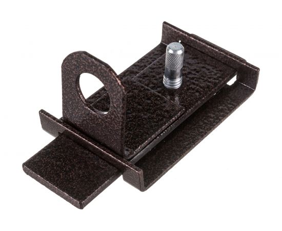 Накладной универсальный засов с проушинами Делга (медь; с плоским ригелем; 103 мм) Д823 – изображение 5