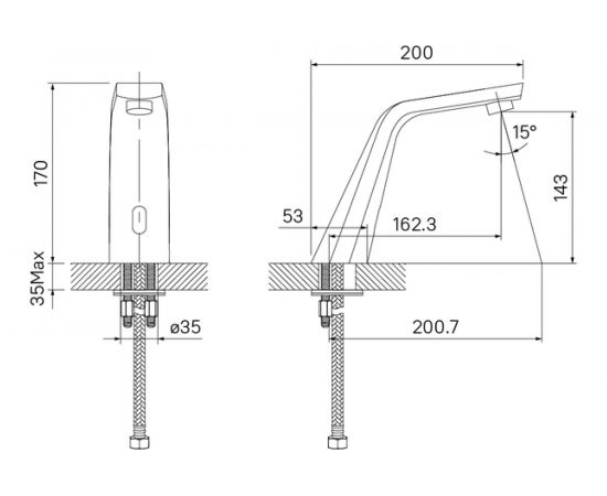 Сенсорный смеситель для умывальника IDDIS 020 020SBSNi86 – изображение 7