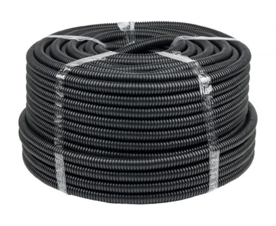 Легкая гофротруба УРАЛ ПАК ПНД 20 мм с протяжкой черная, м ГФ-1100020-100 