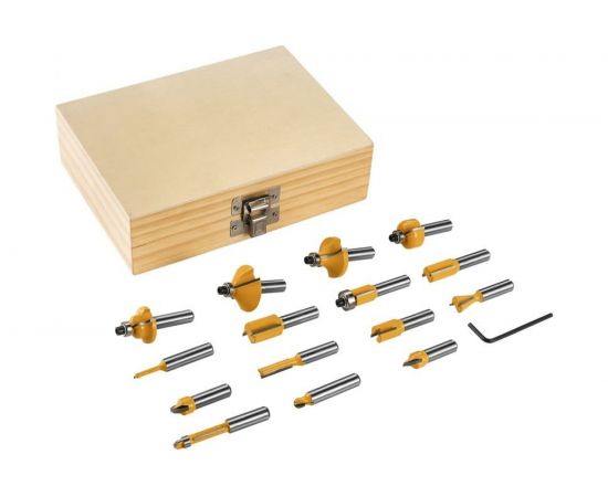 Набор фрез в кейс�� DH16 (16 шт; 8 мм) DEKO 065-0790 