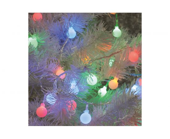 Гирлянда FERON 4.5V 20 LED мульти, 1.28W, 42mA, длина 2 м, батарейки 3*АА, IP20, шнур 0,5 м 0.12мм, 26762 