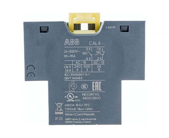 Контакт ABB CAL4-11 1НО 1НЗ боковой для контакторов AF09-AF96 и NF 1SBN010120R1011 