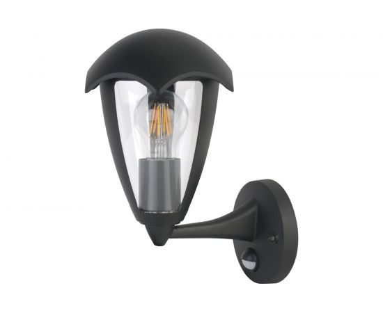 Светильник Uniel UUL-S81A, 60W/E27, SENSOR, IP54, BLACK, уличный, под лампу Е27, с датчиком движения UL-00006813 