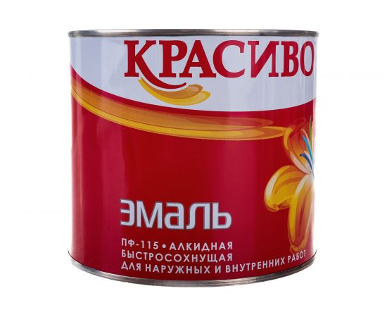 Эмаль Красиво ПФ-115 серая, банка 1,8 кг 4690417011131 