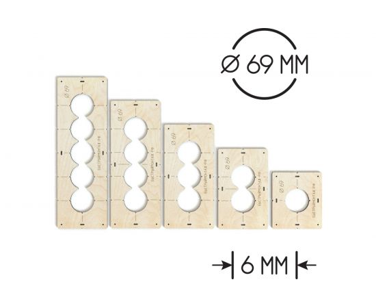 Комплект шаблонов для подрозетников под коронку 69 мм BM-006-69 – изображение 2