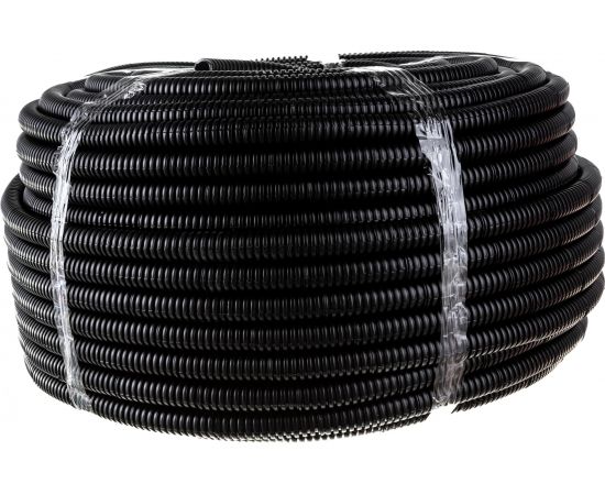 Легкая гофротруба УРАЛ ПАК ПНД 20 мм с протяжкой черная, м ГФ-1100020-100 – изображение 2