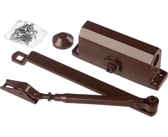 Дверной доводчик ЗУБР ПРОФЕССИОНАЛ для дверей массой до 80 кг, цвет коричневый 37912-80 – изображение 2