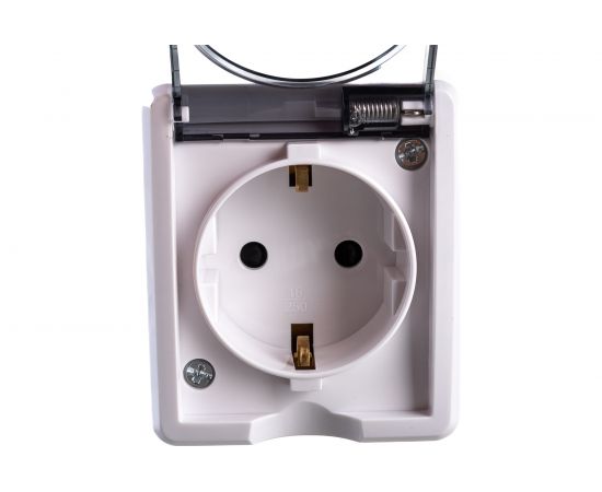 Розетка ЭРА 11-2402-01 2P E IP54, шторки, 16A-250В, ОУ, белый Б0020714 – изображение 2