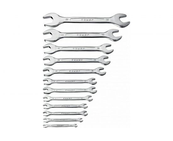 Набор рожковых гаечных ключей 12 шт 6 - 32 мм Зубр 27011-H12_z01 – изображение 2