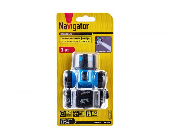 Фонарь Navigator NPT-H12-3AAA, налобный, 1LEDx1Вт, блистер 94323 – изображение 2