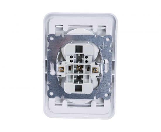 Двойная розетка без заземления, белая Makel Mimoza 12017 – изображение 2
