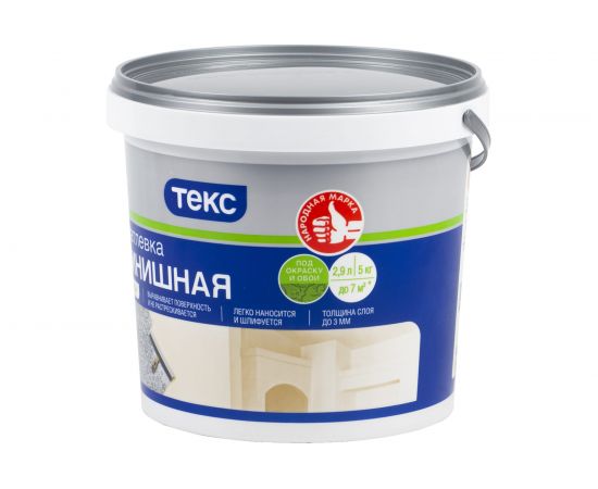 Шпатлевка латексная финишная ПРОФИ 5 кг ТЕКС 19204 – изображение 2