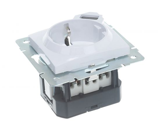 Розетка + USB разъём Lezard, KARINA, с/з, белая, 707-0288-181 – изображение 2