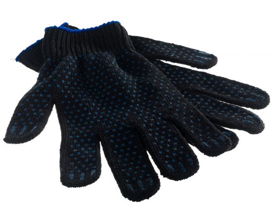 Хлопчатобумажные перчатки с ПВХ Домашний Сундук Мастер, черные, ДС-36 – изображение 3