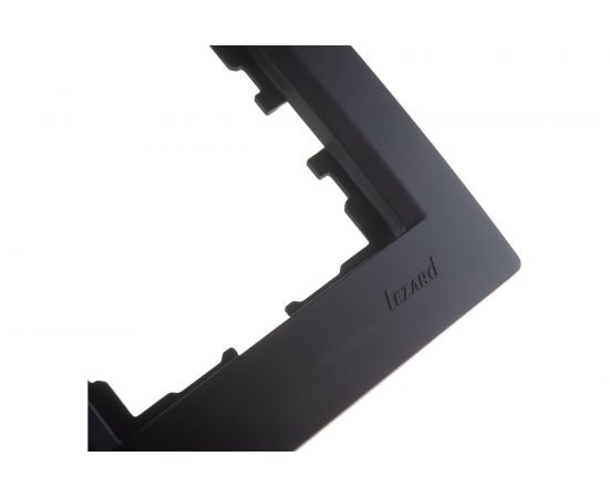 Четырехместная горизонтальная рамка Lezard KARINA без вставок, чёрный бархат 707-4200-149 – изображение 3