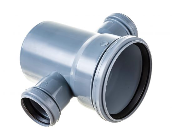 Канализационная одноплоскостная крестовина 110/50/50, 87 градусов, серый 11326 – изображение 3