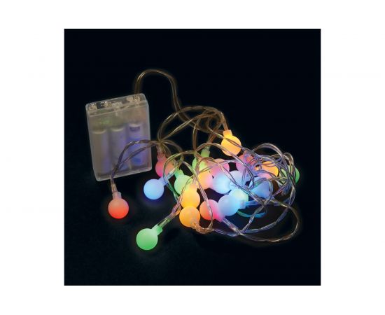 Гирлянда FERON 4.5V 20 LED мульти, 1.28W, 42mA, длина 2 м, батарейки 3*АА, IP20, шнур 0,5 м 0.12мм, 26762 – изображение 3