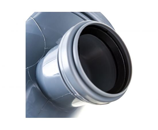 Канализационная одноплоскостная крестовина 110/50/50, 87 градусов, серый 11326 – изображение 4