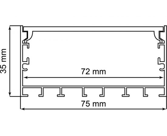 Накладной профиль FERON для светодиодной ленты CAB258 «накладной», цвет серебро, 10375 – изображение 6
