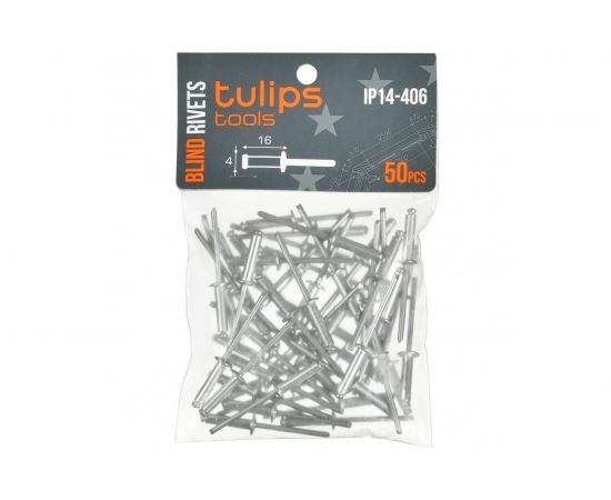 Вытяжные заклепки Tulips tools 4.0х16 мм, 50 шт IP14-406 