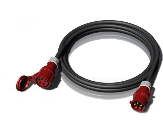 Трехфазный удлинитель ALPENBOX Вилка 32A 3P+N+E - Розетка 32A 3P+N+E IP44 XTREM H07RN-F 5G6 10м. 8990009 