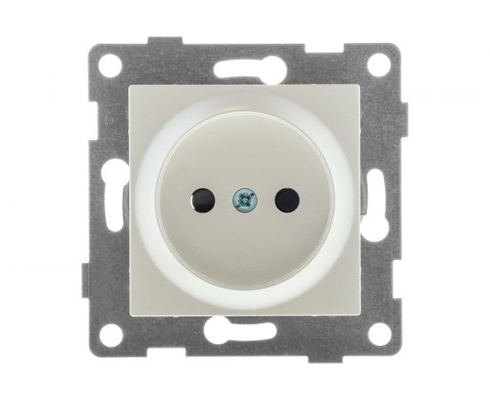 Механизм розетки GUSI ELECTRIC 1-ой без заземления, с защитной шторкой, СУ, 16А, 250В, жемчуг С11Р2-028 