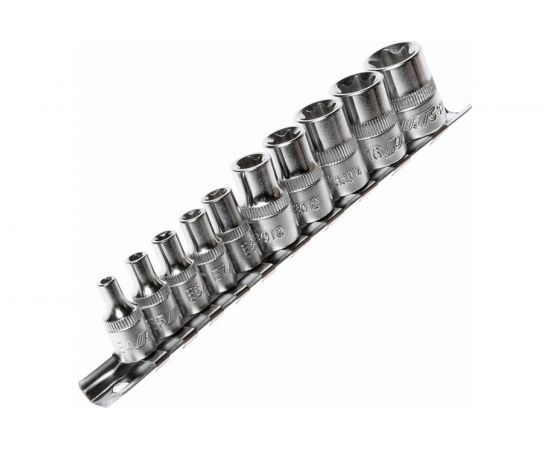 Набор торцевых головок TORX 1/4""-3/8"", E4-E18, 10 шт. JTC 3901 
