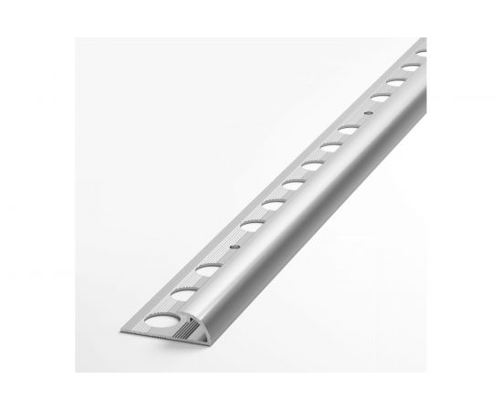 Профиль для плитки ЛУКА алюминиевый окантовочный, 7 мм, 2.7 м, анодированный, серебро УТ000013057 
