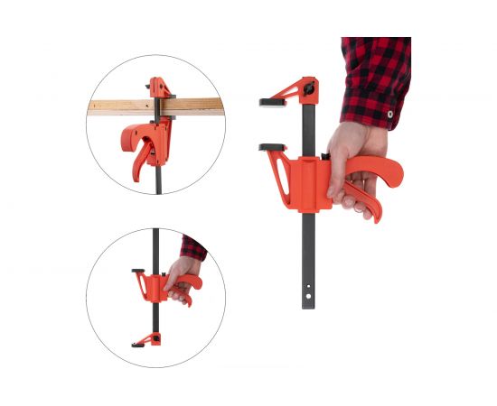 Струбцина автомат INTERTOOL 150*60мм HT-6020 