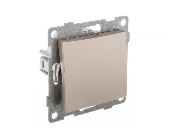 Механизм выключателя GUSI ELECTRIC Bravo 1кл. 2-х полюсный, СУ, 10А, 250В, шампань С10В5-027 