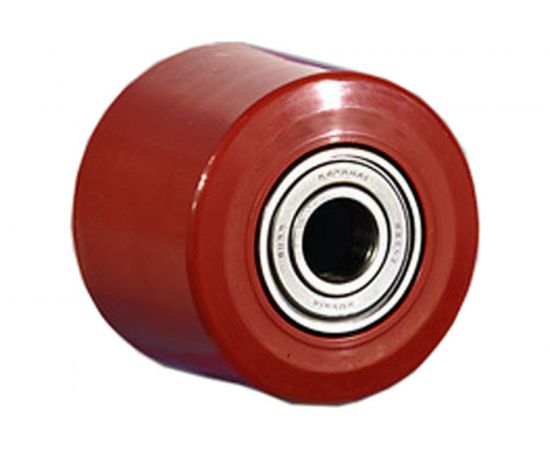 Колесо красное б/г полиуретановое без кронштейна малое для рохли (80х70 мм) MFK-TORG 104080-70 