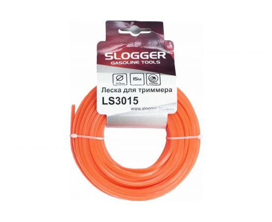 Леска LS3015 3.0 мм, 15 м, квадрат для триммера Slogger LS3015 