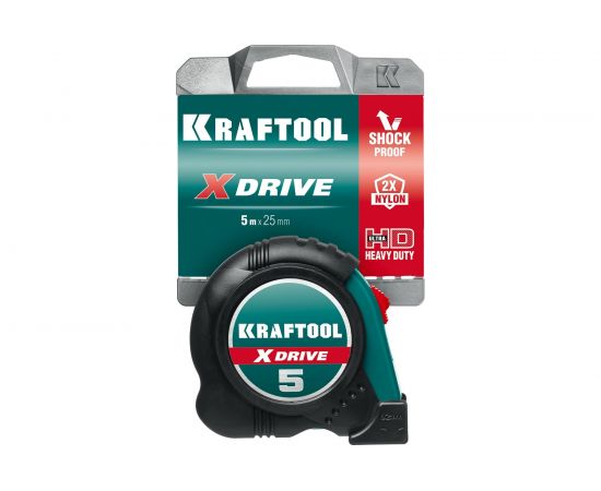 Рулетка KRAFTOOL X-Drive 5м/25мм с ударостойким обрезиненным корпусом 34122-05-25_z02 – изображение 12