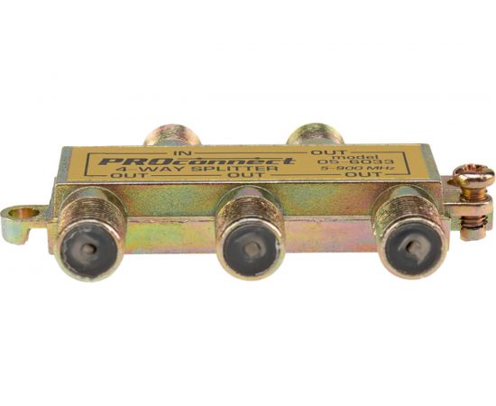 Делитель ТВ PROconnect на 4 выхода F разъём 5-900 МГц 05-6033 – изображение 2
