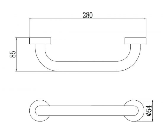 Поручень Savol 25 см, хром S-010025 23162 – изображение 2