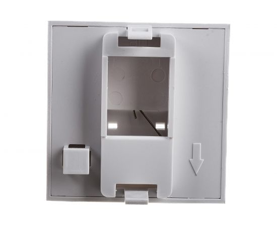 Модуль-адаптер/лицевая панель информационной розетки Экопласт, 45x45, RJ, 1 вход, белый 87013-1 – изображение 2