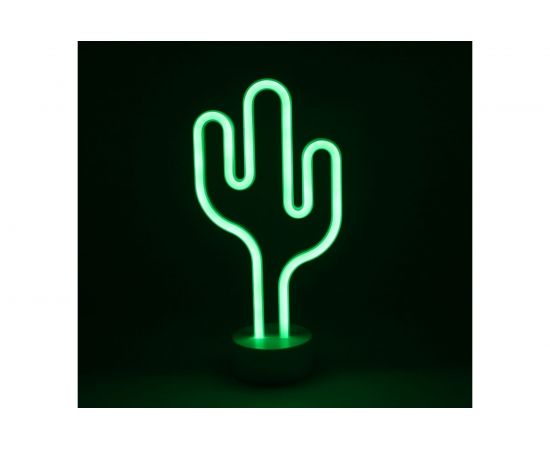 Светодиодный настольный неоновый светильник Apeyron Кактус, цвет свечения зеленый 12-67 – изображение 2