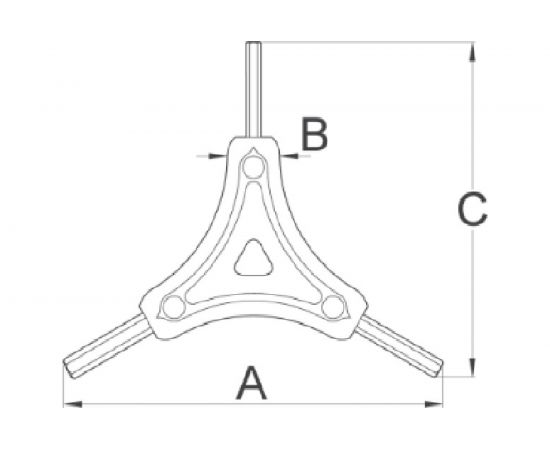 Шестигранный ключ Unior трехсторонний 2х2,5х3 624028 – изображение 2