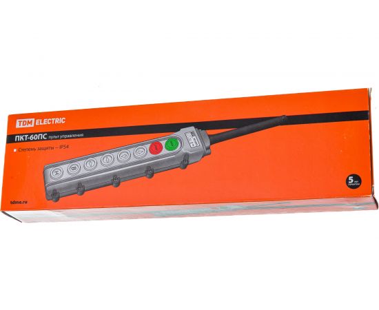 Пульт управления TDM ПКТ-60ПС, с фиксатором, Стоп, вверх, вниз, влево, вправо, вперед, назад SQ0706-0009 – изображение 2