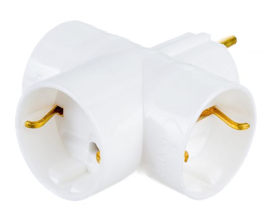 Разветвитель Bylectrica трехместный, крест, с заземляющим контактом, РВ16-377 – изображение 2